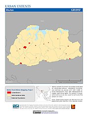 Map: Urban Extents: Bhutan