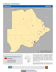 Map: Urban Extents: Botswana