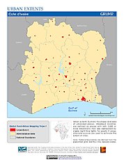 Map: Urban Extents: Côte D'Ivoire