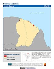 Map: Urban Extents: French Guiana