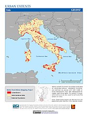 Map: Urban Extents: Italy