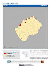 Map: Urban Extents: Lesotho
