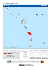 Map: Urban Extents: Martinique