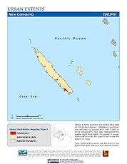 Map: Urban Extents: New Caledonia