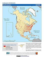 Map: Urban Extents: North America