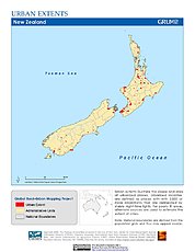 Map: Urban Extents: New Zealand