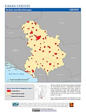 Map: Urban Extents: Serbia & Montenegro