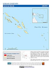 Map: Urban Extents: Solomon Islands