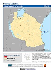 Map: Urban Extents: Tanzania
