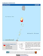 Map: Urban Extents: St. Vincent & The Grenadines