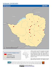 Map: Urban Extents: Zimbabwe