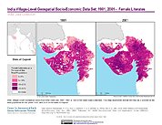 Map: India Female Literates (1991, 2001): State of Gujarat