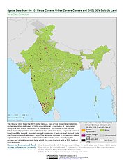 Map: India Census (2011): Urban Census Classes & GHSL 50% Built-Up Land