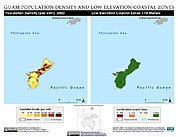Map: Population Density & LECZ: Guam
