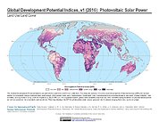 Map: Development Potential Indices (2016): Photovoltaic Solar Power