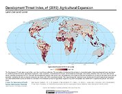 Map: Development Threat Index (2015): Agricultural Expansion