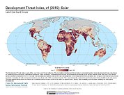 Map: Development Threat Index (2015): Solar