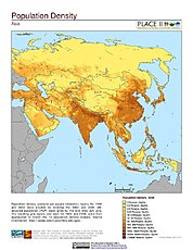 Map: Population Density: Asia