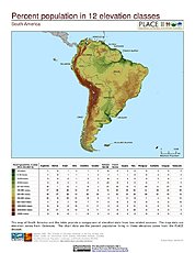 Map: Population Living in Climate Zone (%): South America