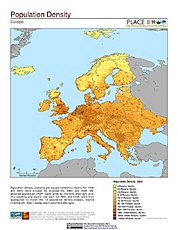 Map: Population Density: Europe