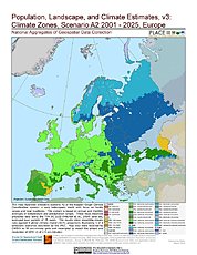 Map: A2 - Climate Zones (2001-2025): Europe