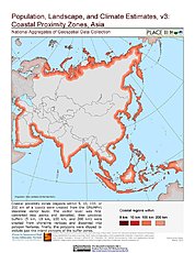 Map: Coastal Proximity Zones: Asia