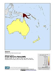 Map: Infant Mortality Rates: Oceania