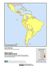 Map: Child Malnutrition: Latin America