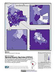 Map: Squared Poverty Gap Index, ADM3: Bolivia