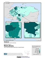 Map: Poverty Density, ADM2: Honduras