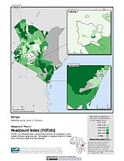 Map: Poverty Headcount Index, ADM3: Kenya