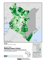 Map: Poverty Headcount Index, ADM4: Kenya