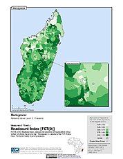 Map: Poverty Headcount Index, ADM3: Madagascar