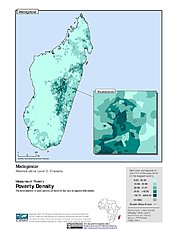 Map: Poverty Density, ADM3: Madagascar