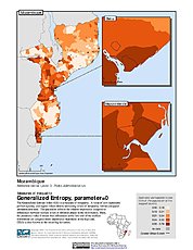 Map: Generalized Entropy Index 0, ADM3: Mozambique