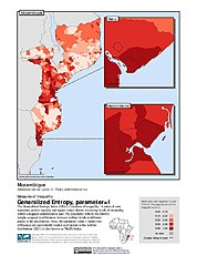 Map: Generalized Entropy Index 1, ADM3: Mozambique