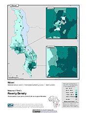 Map: Poverty Density, ADM3: Malawi