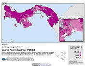 Map: Extreme Squared Poverty Gap Index, ADM3: Panama