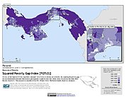 Map: Squared Poverty Gap Index, ADM3: Panama
