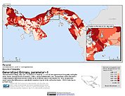 Map: Generalized Entropy Index 1, ADM3: Panama
