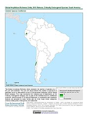 Map: Amphibian Richness - Critically Endangered, 2015: South America