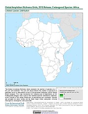 Map: Amphibian Richness - Endangered, 2015: Africa
