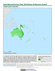 Map: Mammal Richness, 2015: Oceania
