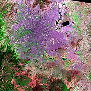 Map: Landsat Image: Mexico City, Mexico