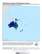 Map: Human Footprint (1993): Oceania