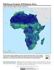 Map: Human Footprint (2009): Africa