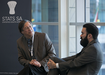 CIESIN director Robert Chen (left) with Talip Kilic senior economist, Development Data Group, The World Bank