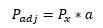 adjustment formula