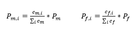 Formula for age-sex proportion