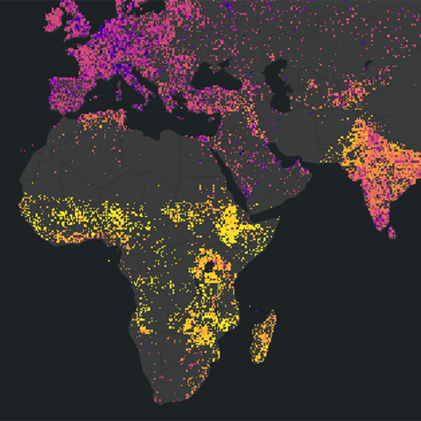 Thumbnail image of a map from the Global Gridded Relative Deprivation Index (GRDI) data set